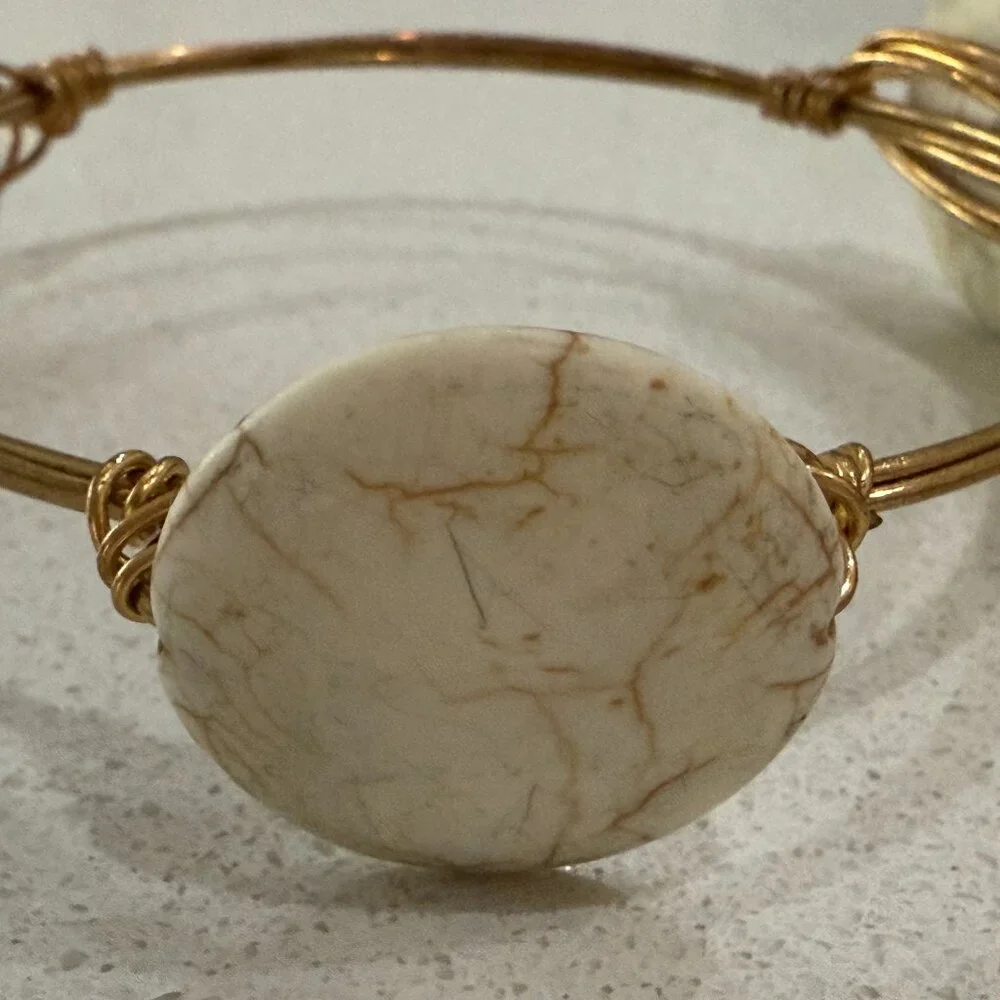 Vintage Brass Two Bangle Bracelets
